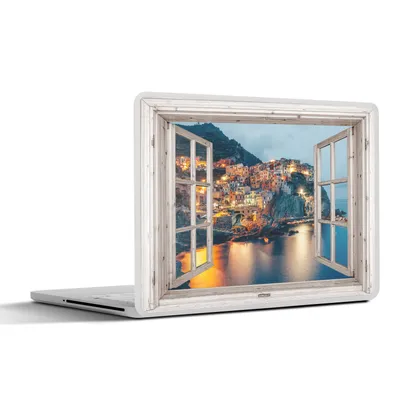 Produktbild von MuchoWow® Laptop Aufkleber Sticker Cover Ausblick - Italien - Meer 25x18 cm - Laptop-Deko