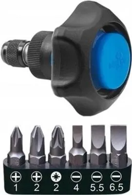 Produktbild von Mini-Ratsche 1/4' Bithalter + 6-Teiliger Bitsatz - Ky2746P