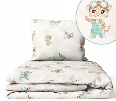 Produktbild von Kinderbettwäsche 100x135 Baumwolle Baby Bettwäsche Set 100x135 + 40x60 Kissenbezug Jungen & Mädchen Kleinkind Bettbezug