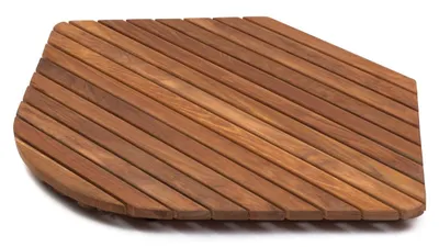 Immagine prodotto di Tappetino da doccia in teak, modello TEK3A5858R, angolare, 58R