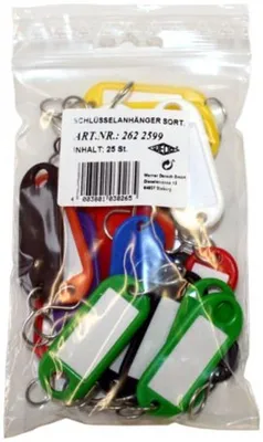 Image de Porte-clés avec crochet en S, lot de 25 pièces, couleurs assorties