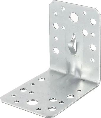 Produktbild von Alberts 861681 Winkelverbinder, mit Sicke und Fixierkralle zum Einschlagen, sendzimirverzinkt, 90 x 90 x 65 mm, 25er Set