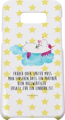 Produktbild von Mr. & Mrs. Panda Samsung Galaxy S8 plus Handyhülle  Einhorn Verliebt - Weiß - Geschenk, Hülle, Unicorn, Liebe, Wolke, Handy Case, Freundin, Einhörner, Cover