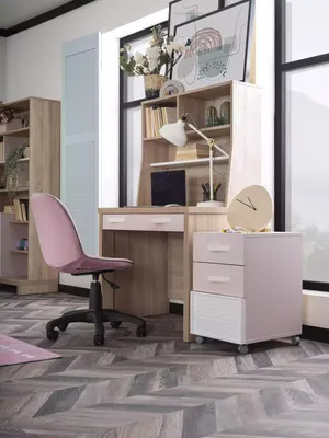 Immagine prodotto di Gruppe Kinderzimmer Schreibtisch Bücherregale 4tlg Computer Holz Rosa