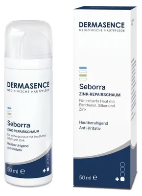 Produktbild von DERMASENCE Seborra Zink-Repairschaum hautberuhigend und anti-irritatitiv, 50 ml Lösung