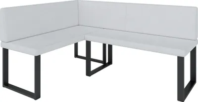 Produktbild von Eckbank AKIKO METAL Corner Bench 142x196 links - Eckbankgruppe f r Ihrem Esszimmer, K che modern, Sitzecke, Essecke. Perfekt f r K che, B ro und Rezeption. Solide und starke Verarbeitung. Easy Care