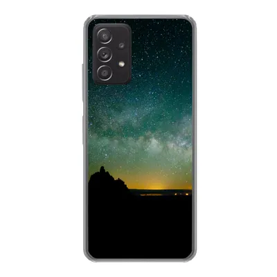 Produktbild von MuchoWow® Handyhülle Schutzhülle Hülle für Samsung galaxy a73 Universum - Sternenhimmel - Grün - Jungen - Mädchen - Kinder Silikon Softcase Handy Hülle - Handyhülle
