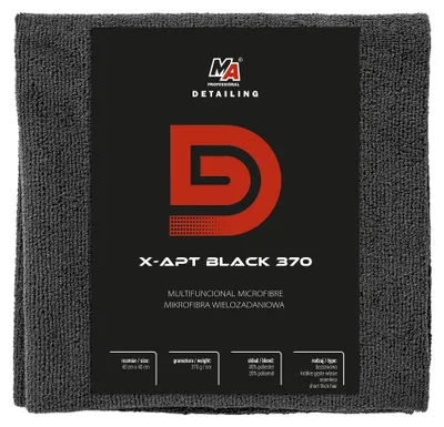 Zdjęcie produktu dla Detailer Mikrofibra X-apt Czarny 370g/m2 40*40