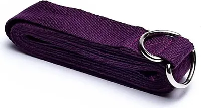 Produktbild von Yogagurt D-Ring Lila Baumwolle – 5er-Set – 250 x 4 cm