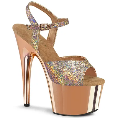 Produktbild von ADORE-709HM Damen Sandale von Pleaser, Roségold EU 42, US 12