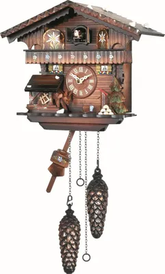Image de Engstler - 440_Q - Coucou - Quartz - Noyer - 26 cm