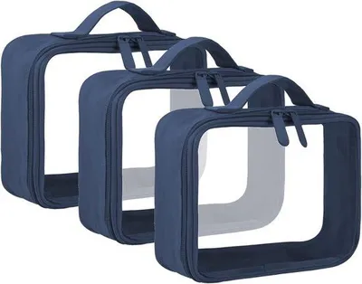 Produktbild von Klare Kosmetiktasche, 3er Pack, Handgepäck, Flüssigkeitsbehälter
