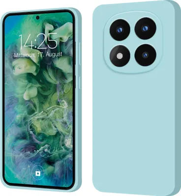 Produktbild von Hülle für Xiaomi Redmi Note 14 Pro 5G Case Cover Bumper Silikon Softgrip Schutzhülle Farbe: Hellblau