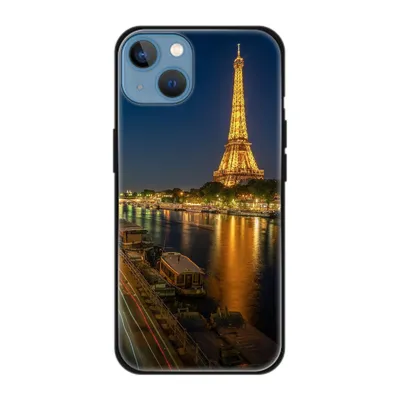 Produktbild von König Design Hülle kompatibel mit Apple iPhone 13 Kunststoff Soft Handyhülle - Handy Case Eifelturm