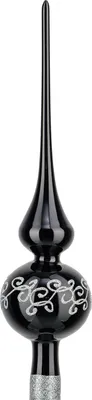 Produktbild von Weihnachtsbaumspitze Groß 35cm in Hochglanz Schwarz
