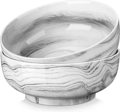 Produktbild von Famanu Müslischalen Set aus Porzellan - 2er-Set, 25,4 cm, grau