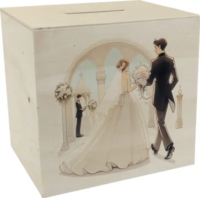 Produktbild von Hochzeitskasse Spardose aus Holz