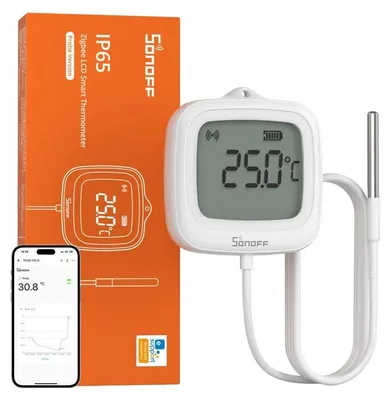 Imagen del producto de Sensor de temperatura Zigbee con pantalla LCD Sonoff SNZB-02Ld (con sonda)