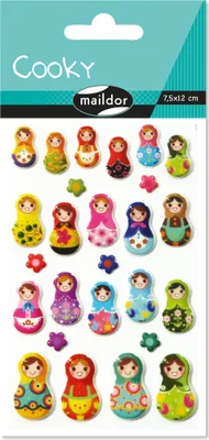 Produktbild von Maildor 10x Cooky, 1 Stickerbogen 7,5x12cm, Tiere - Mehrfarbig 560406C