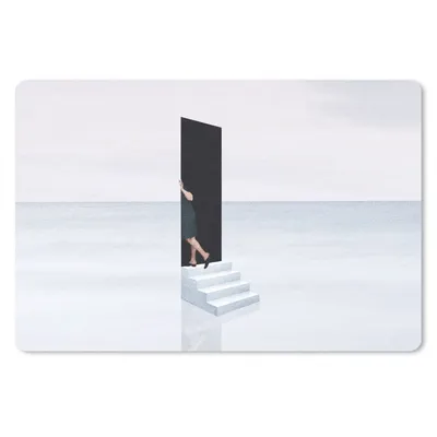 Produktbild von MuchoWow® Mauspad Mousepad Frau - Treppe - Abstrakt - Tür 27x18 cm - Mousepads - Maus Mat - Pad - Mausunterlage - Büroartikel - Desk Matten