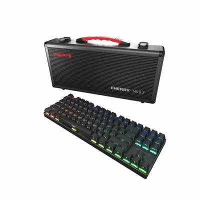 Produktbild von CHERRY MX 8.2 TKL Wireless RGB, Kabellos, RF Wireless + Bluetooth, Mechanischer Switch, QWERTY, RGB-LED, Schwarz