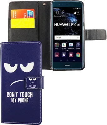 Produktbild von Dont Touch My Phone Handyhülle Huawei P10 Lite Klapphülle Wallet Case