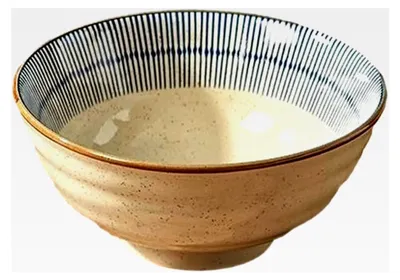 Produktbild von Runde Keramik-Suppenschüssel mit Unterglasur, hitzebeständig, 17,8 cm