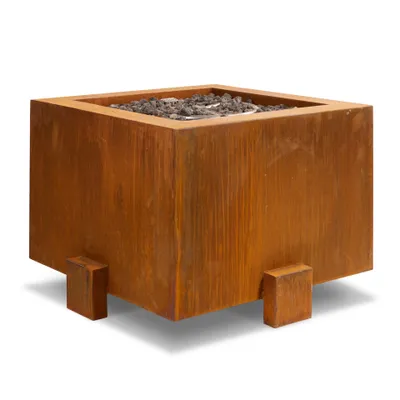 Produktbild von intergrill Gasfeuerstelle Fire Pit Feuerstelle für Garten Terrasse mit Lavasteinen Mediterran Look 91 x 91 x 60,5cm
