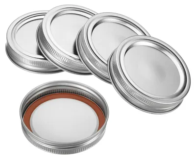 Mason Jar Deckel 70 mm, 6 Stück, Eisen, geteilt, für Einmachgläser
