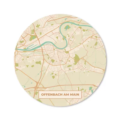 Produktbild von MuchoWow® Mauspad Mousepad Karte - Jahrgang - Offenbach am Main - Karte 20x20 cm - Mousepads - Maus Mat - Pad - Mausunterlage - Schreibtischmatte