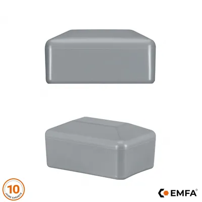 Produktbild von Pfostenkappe 80x60 mm Grau 5 Stück rechteckig Zaunpfahlkappe Kunststoff Zaunpfoste