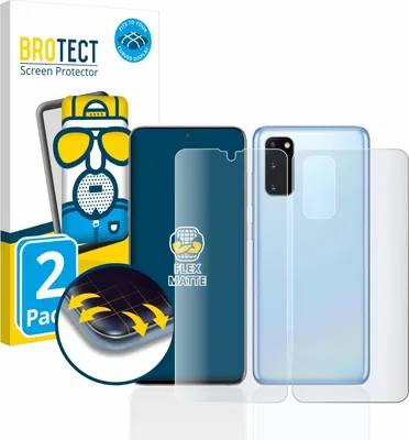 Produktbild von 2x BROTECT Fullscreen Schutzfolie für Samsung Galaxy S20 5G (Display+Rückseite) Displayschutz Folie Fullcover Matt Entspiegelungsfolie
