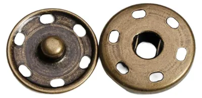 Productafbeelding van Knopenset - 20 sets om te naaien - voor kleding en handwerk - 15 mm diameter - brons