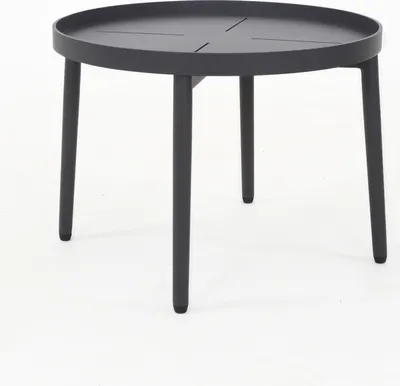 Produktbild von Gartentisch Kutax rund Durchmesser 50 cm Tischplatte und Gestell Alu Anthrazit