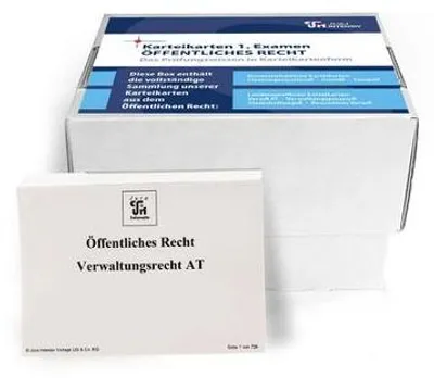 Obrázok produktu pre Karteikarten 1. Examen Öffentliches Recht - Rheinland-Pfalz