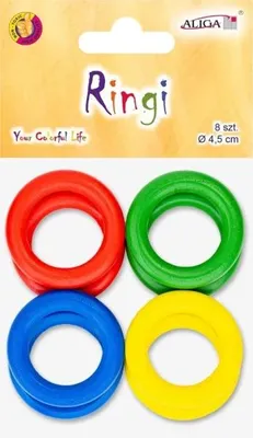 Zdjęcie produktu dla Ringi drewniane 4,5cm 8szt - Aliga