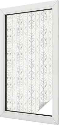 Obrázok produktu pre Vitrážová fólia na okno - 100x100 cm - vitrážový vzor - nepriehľadná dekoratívna fólia na ochranu súkromia - samolepiaca, ochrana proti UV žiareniu - vzor listov