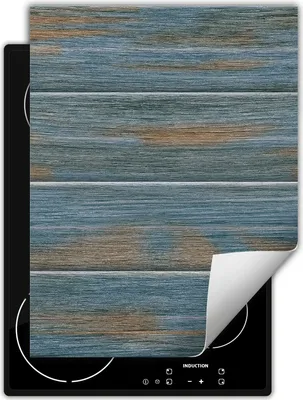 Image de DarHaus Plaque de recouvrement pour cuisinière Une pièce Cuisine Plaque de recouvrement pour plaque vitrocéramique Couverture pour plaque à induction Tapis enroulable 40x52 cm, bleu - bois