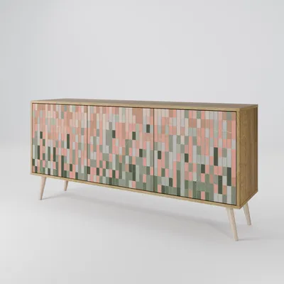Immagine prodotto di Spacerebels cassettiera a 3 ante - credenza cassettiera - credenza alta - mobile armadio - soggiorno camera da letto - 57,5×164,5×42 (HxLxP)