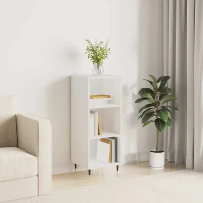 Produktbild von [Home] Sideboard Hochglanz-Weiß 34,5x32,5x90 cm Holzwerkstoff , Neue Mode 2024 im häuslichen Leben