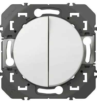Image de Double interrupteur va-et-vient à assembler, LEGRAND Dooxie, blanc