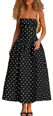 Productafbeelding van Currero Jurk met Polkadots Zwart L