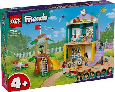 Produktbild von LEGO Friends Heartlake City Kindergarten, Spielset für Mädchen und Jungen ab 4 Jahren, kreative Rollenspiele mit 2 Spielfiguren und 4 Mikro-Spielfiguren, Spielzeug für soziale Entwicklung 42636