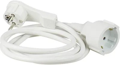 Obrázok produktu pre predlžovací kábel – Schwabe, 2 metre – plochá zástrčka – biely – na vnútorné použitie
