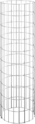 Produktbild von “2026 Moderne“Gabionen-Säule Rund Verzinkter Stahl Ø30x100 cm - Metallzäune - Designermöbel 7496555