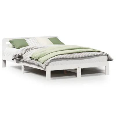 Immagine prodotto di Letto senza Materasso Bianco 135x190 cm Legno Massello di Pino