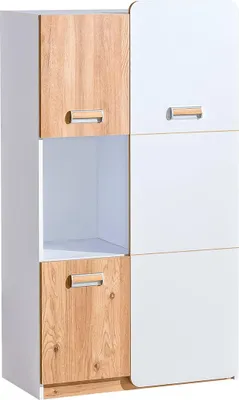 Image de Étagère à portes CÈDRE - chêne nash / blanc