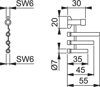Produktbild von HOPPE Stütznocken-Set STNO-Set Ros.,TS 45-75,alu.silb.