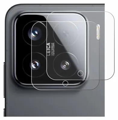 A close-up of a smartphone camera lens protector placed over a smartphone's camera module.