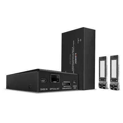 Immagine prodotto di Estensore KVM Lindy 300 m in fibra ottica DisplayPort 1.2 e USB